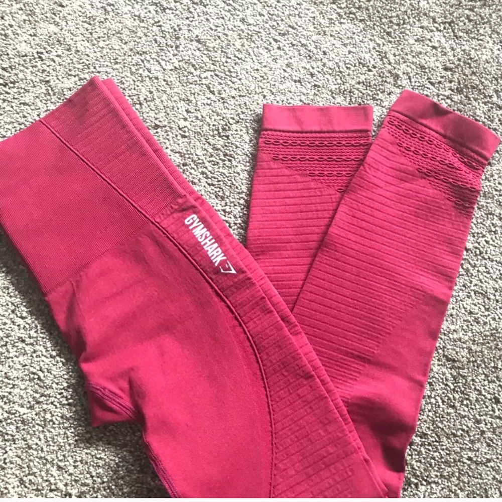 Gymshark seemless leggings, SM - red